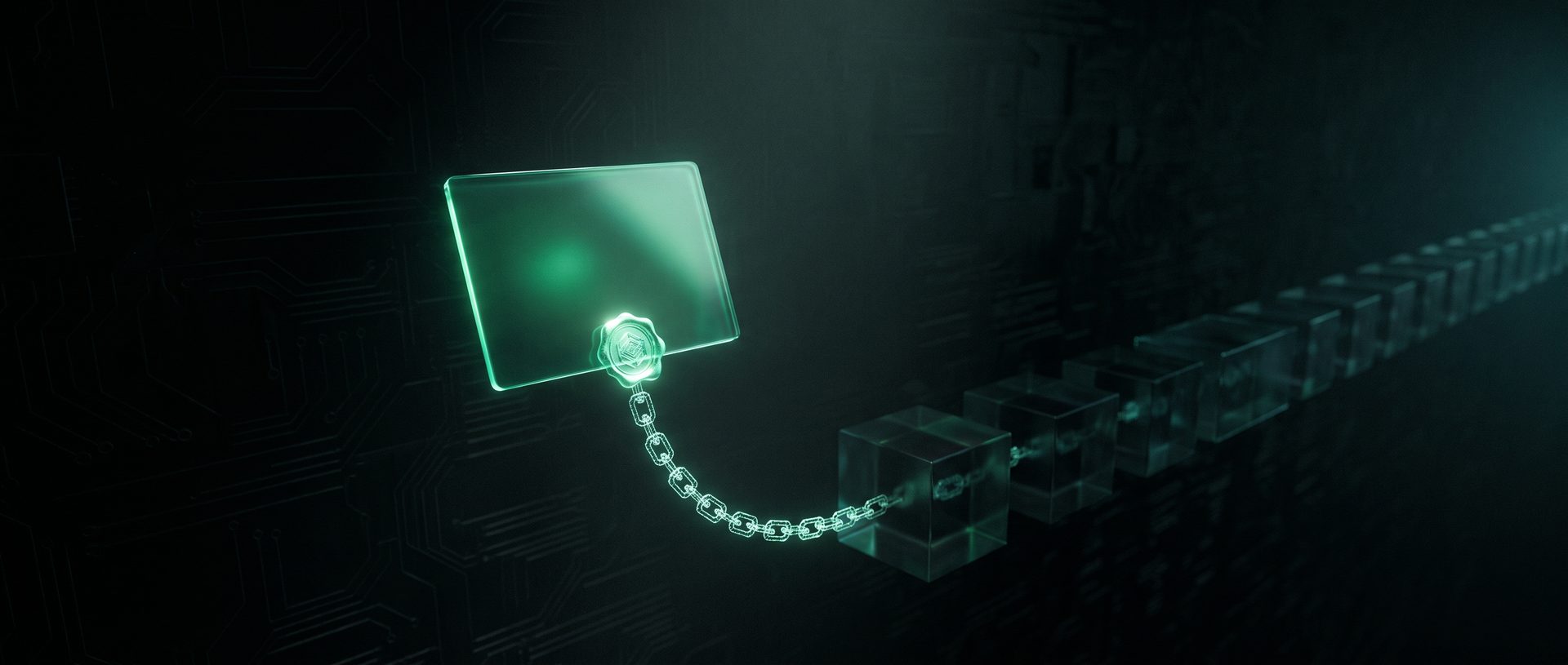 A sealed document with its proof anchored in the Bitcoin blockchain